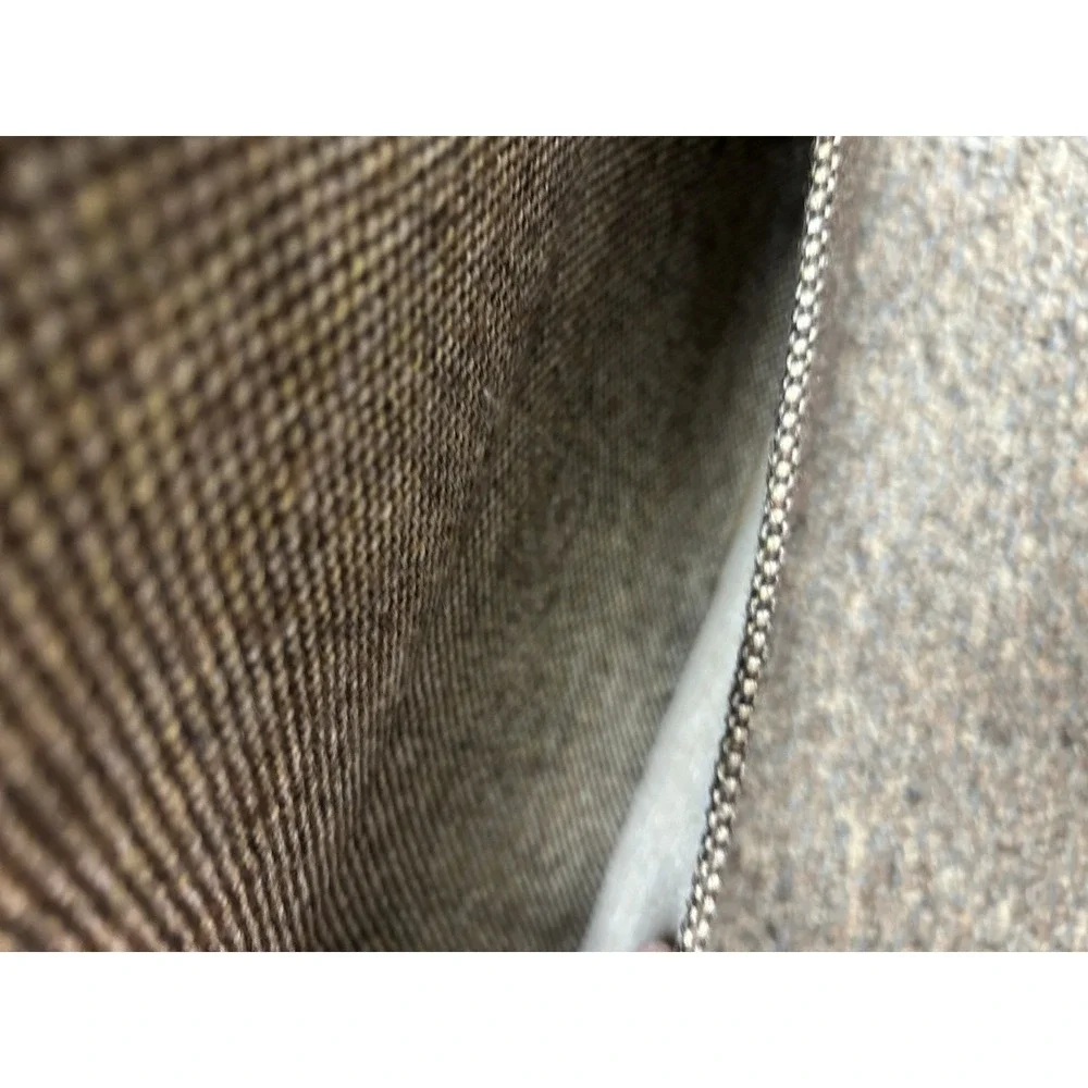 Suitcase Solight Leather & Tweed World's Lightest Luggage 17 X 14 X 6 Vtg Fulton